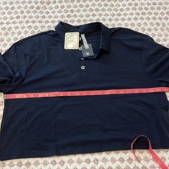 NWT Fabletics Classic Navy Boxy Short Sleeve Polo Shirt Size Large - Picture 7 of 12